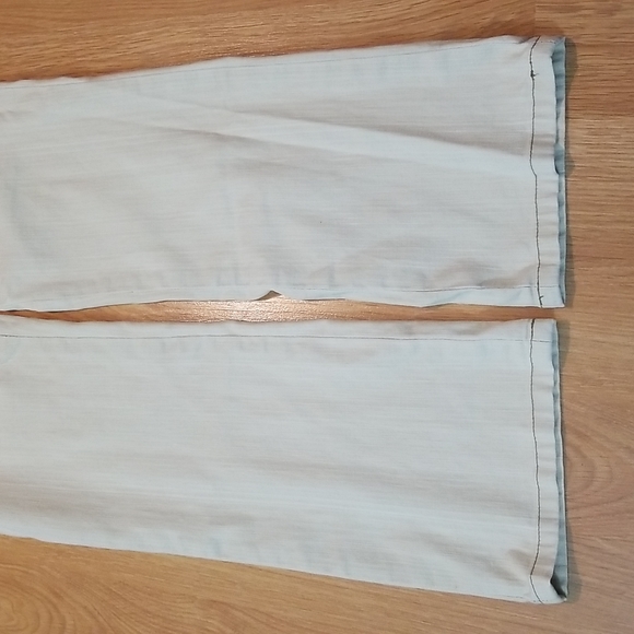 Jessica sport beige floral embroidered jean  like pants size 12 inseam 32 - Picture 9 of 12